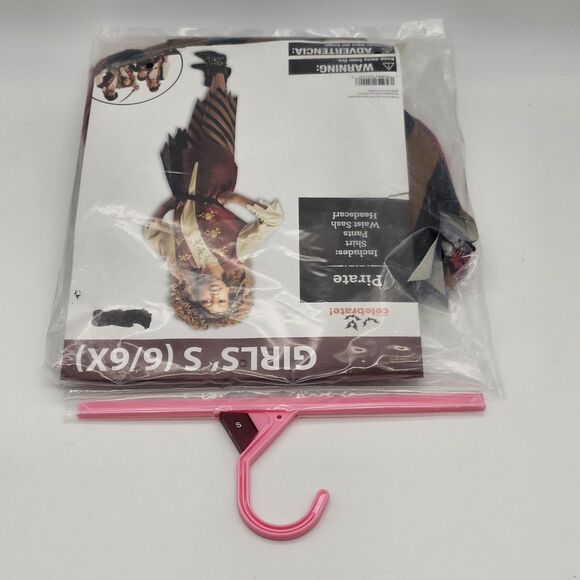 Girl Pirate Halloween Costume Size Small (6/6x) 4-Piece Set Way to Celebrate New - Picture 6 of 11